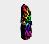 Emotion Rainbow Squiggles with Large Record Logo Robe