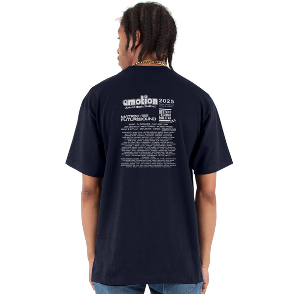 Emotion 2025 Unisex Oversized Heavyweight T-Shirt With Lineup - navy