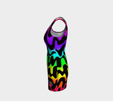 Emotion Rainbow Squiggles Bodycon Dress