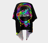 Emotion Rainbow Squiggles with Large Record Logo Draped Robe