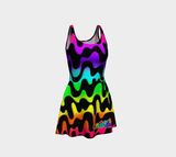 Emotion Rainbow Squiggles Flare Dress