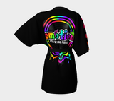 Emotion Rainbow Squiggles with Large Record Logo Robe