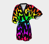 Emotion Rainbow Squiggles with Large Record Logo Robe