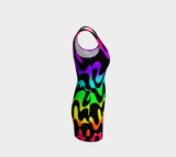 Emotion Rainbow Squiggles Bodycon Dress
