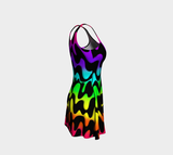 Emotion Rainbow Squiggles Flare Dress