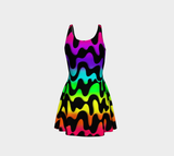 Emotion Rainbow Squiggles Flare Dress