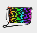 Emotion Rainbow Squiggles Vegan Leather Crossbody Bag