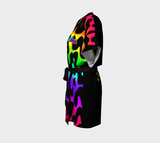 Emotion Rainbow Squiggles with Large Record Logo Robe