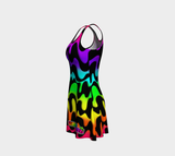 Emotion Rainbow Squiggles Flare Dress