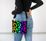 Emotion Rainbow Squiggles Vegan Leather Crossbody Bag