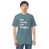 Eat Tacos Pet Doggos Men’s premium heavyweight tee