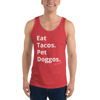 Eat Tacos Pet Doggos Unisex Tank Top