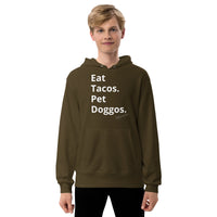 Eat Tacos Pet Doggos Unisex french terry pullover hoodie