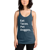 Eat Tacos Pet Doggos Women's Racerback Tank