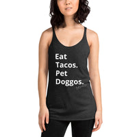 Eat Tacos Pet Doggos Women's Racerback Tank
