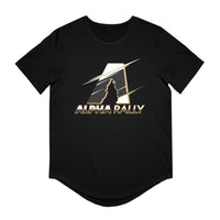 Alpha Rally Curved Hem TShirt - White Logo