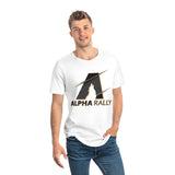 Alpha Rally Curved Hem TShirt - Black Logo