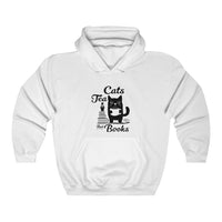 Cats Tea and Books Hooded Sweatshirt