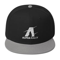 Alpha Rally Snapback Hat - White Logo