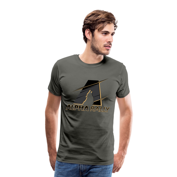 Alpha Rally Black Men's Premium T-Shirt - asphalt gray