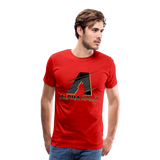 Alpha Rally Black Men's Premium T-Shirt - red