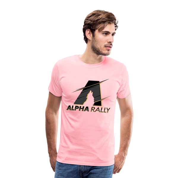Alpha Rally Black Men's Premium T-Shirt - pink