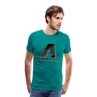 Alpha Rally Black Men's Premium T-Shirt - teal