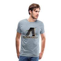 Alpha Rally Black Men's Premium T-Shirt - heather ice blue