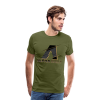 Alpha Rally Black Men's Premium T-Shirt - olive green